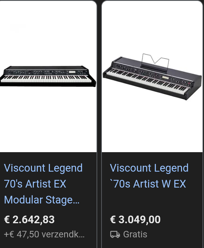 Viscount Legend 70's uitgebreide versie met alle modules