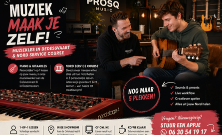 Muzieklessen & Nord Service Course in Dedemsvaart – leer spelen met plezier bij Prosq Music 