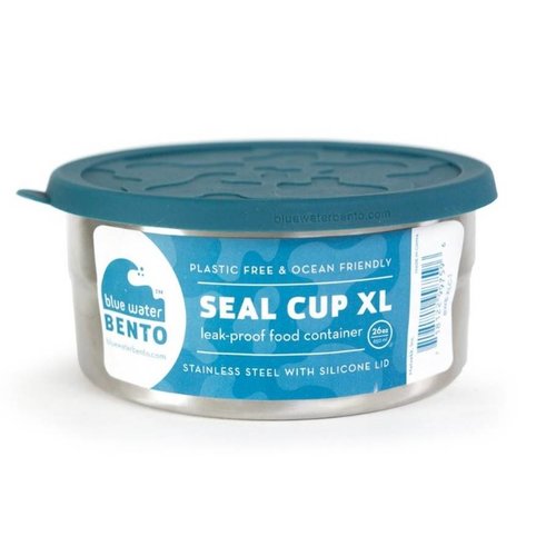 Blue Water Bento RVS Lunchbox - Seal cup XL Lekvrij Blue Water Bento RVS Lunchbox - Seal cup XL Lekvrij