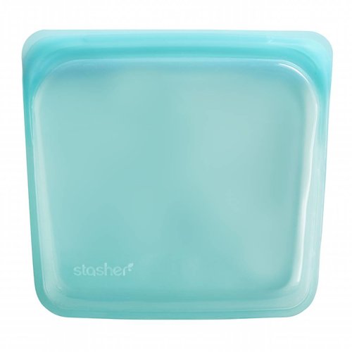 Stasher Wiederverwendbare Tasche Medium - Aqua