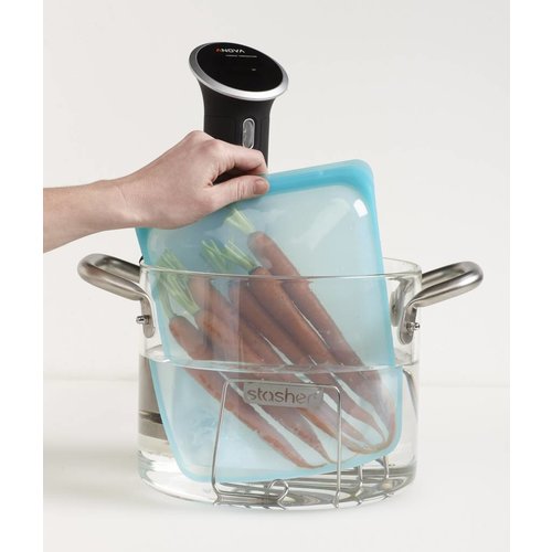 Stasher  Reusable Silicone Bag Half Gallon 1.92L - Aqua