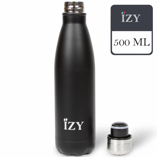 IZY Edelstahl-Thermoskanne (500ml) - Schwarz mattiert