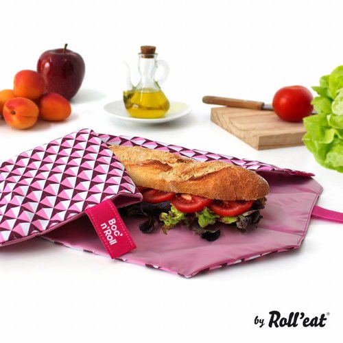 Roll'Eat Boc'n'Roll Food Wrap - Pink Tiles