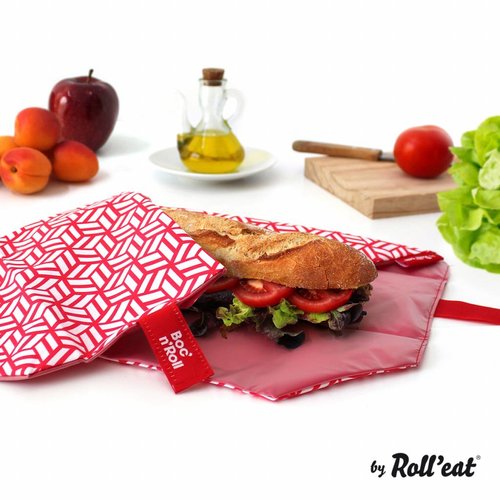 Roll'Eat Boc'n'Roll Food Wrap - Rote Kacheln