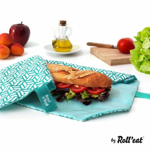 Roll'Eat Boc'n'Roll Food Wrap - Green Tiles