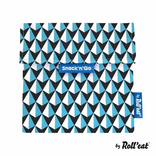 Roll'Eat Snack'n'Go Reusable Sandwich Bag - Blue Tiles