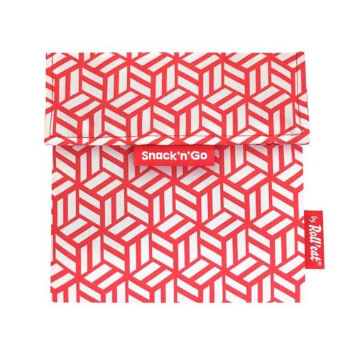 Roll'Eat Snack'n'Go Reusable sandwich bag - Red Tiles Roll'Eat Snack'n'Go Reusable sandwich bag - Red Tiles