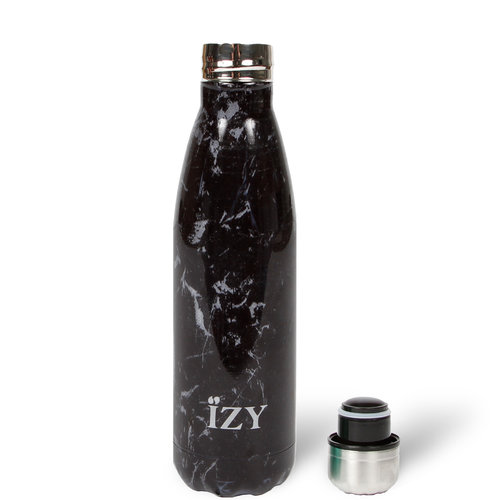 IZY Thermoskanne aus Edelstahl (500ml) - Schwarzer Marmor