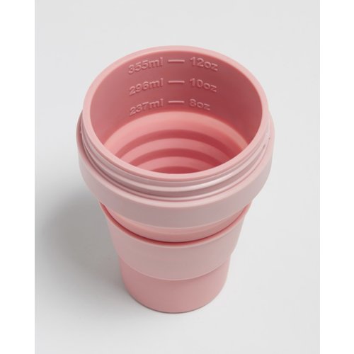 Stojo Foldable Coffee Cup 355ml - Pink