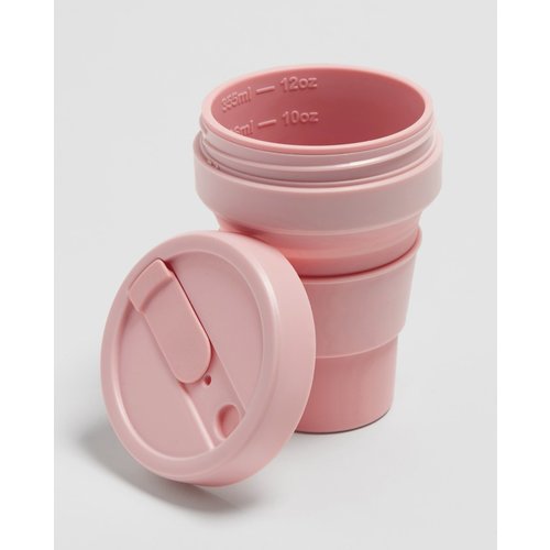 Stojo Foldable Coffee Cup 355ml - Pink