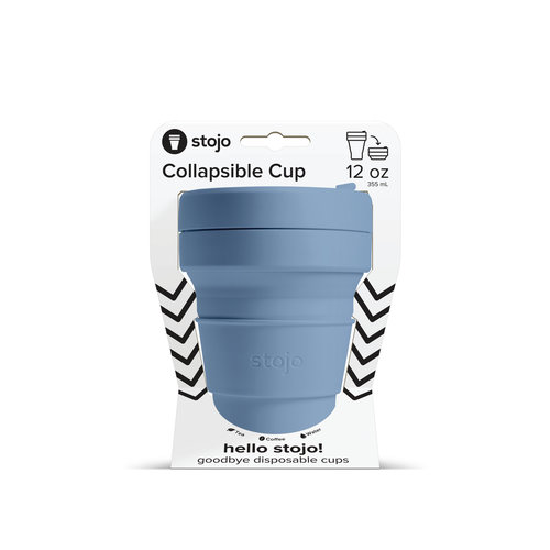 Stojo Foldable Coffee Cup 355ml - Blue