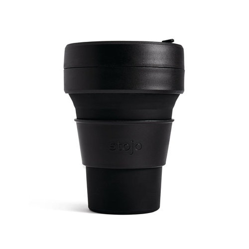 Stojo Faltbare Kaffeetasse 355ml - Schwarz