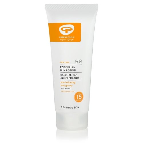 Green People Sun Lotion SPF15 met bruinversneller (200ml)