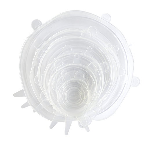 Dotz Set of 6 Silicone Reusable Flexible Lids Dotz Set of 6 Silicone Reusable Flexible Lids