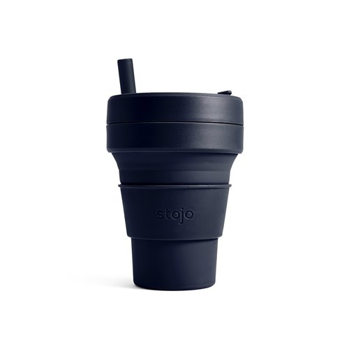Stojo Opvouwbare Koffiebeker 470ml - Zwart Stojo Opvouwbare Koffiebeker 470ml - Zwart