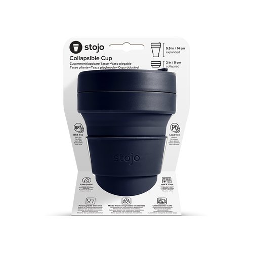 Stojo Faltbare Kaffeetasse 470ml - Schwarz