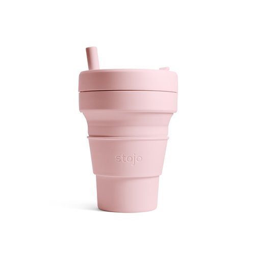Stojo Foldable Coffee Cup 470ml - Pink