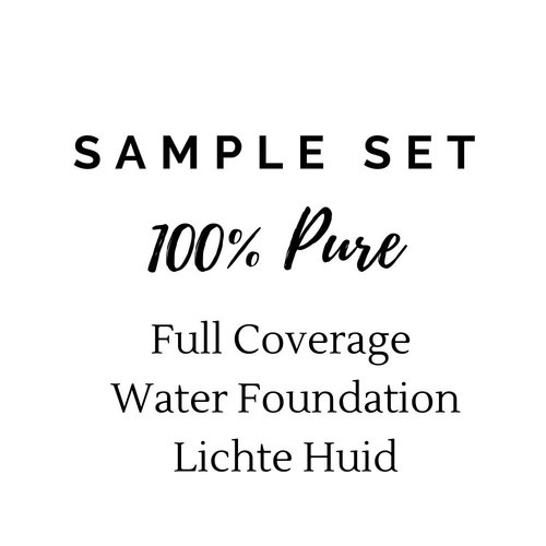 100% Pure Sample Set Full Coverage Water Foundation - Lichte Huid 100% Pure Sample Set Full Coverage Water Foundation - Lichte Huid