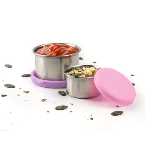 Lekkabox Mini-Saucenbecher aus Edelstahl im 2er-Set - Lavendel