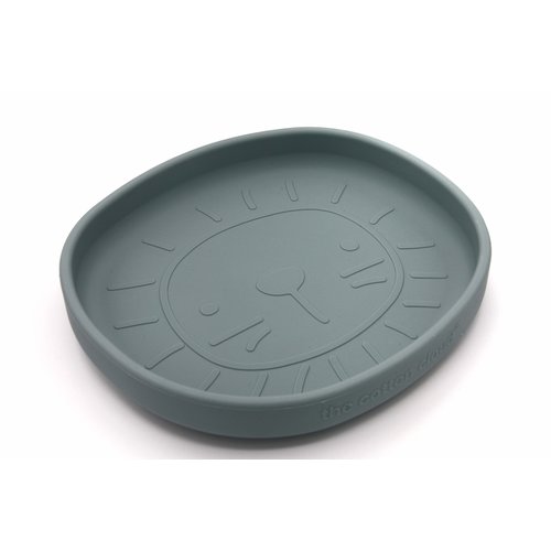 The Cotton Cloud Silicone Plate Alfie with Suction Cup - Jade