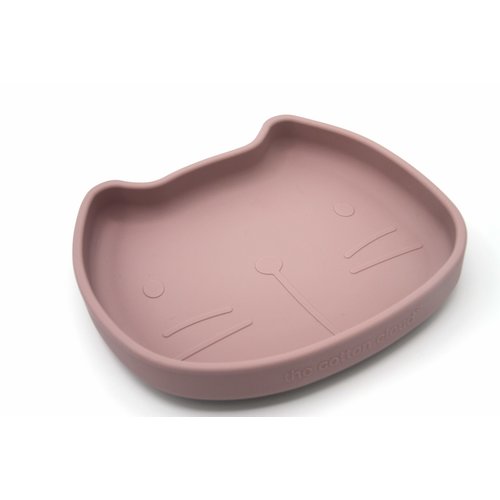 The Cotton Cloud Silicone Plate Pippa with Suction Cup - Dusty Pink The Cotton Cloud Silicone Plate Pippa with Suction Cup - Dusty Pink