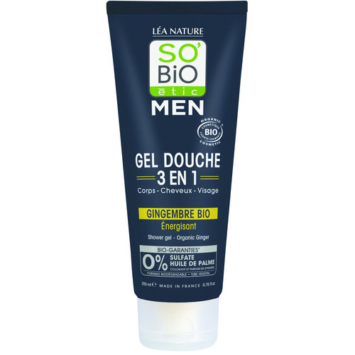 So'Bio Étic For Men Shower Gel 3 in 1 - Ginger So'Bio Étic For Men Shower Gel 3 in 1 - Ginger
