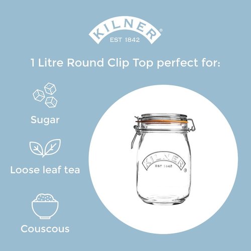 Kilner Glass Clip Top Jar - 1L