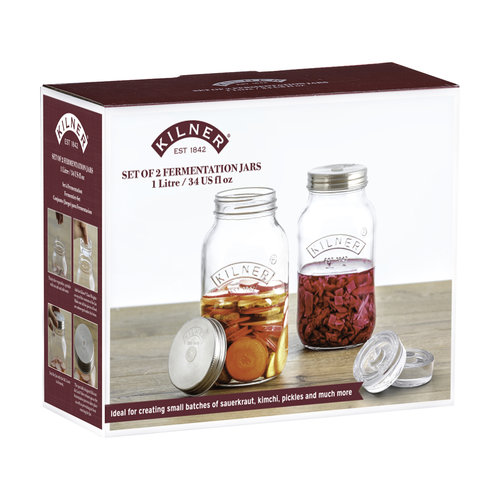 Kilner 2er Set Fermentationsgläser 1 Liter