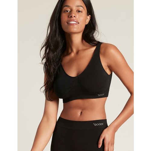 Boody Bamboe Padded Shaper Crop Bra - Schwarz