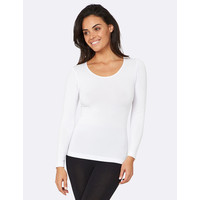 Bamboe Long Sleeve Top - White