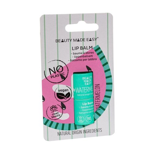 Beauty Made Easy Paper Tube Lipbalm - Watermelon Beauty Made Easy Paper Tube Lipbalm - Watermelon
