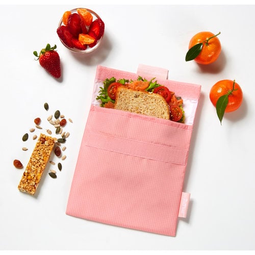 Roll'Eat Snack'n'Go Herbruikbaar Boterhamzakje - Active Pink