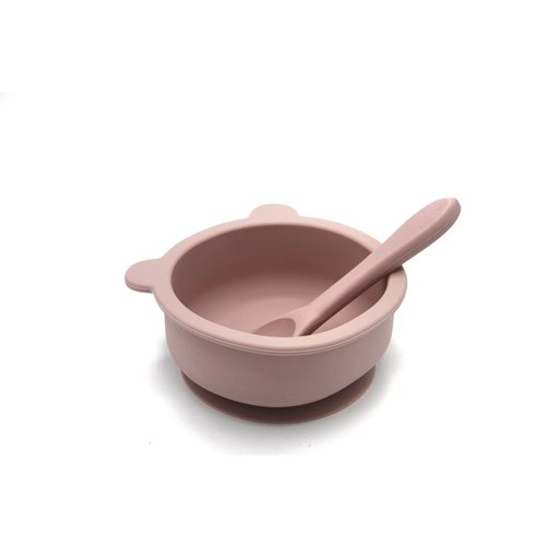 The Cotton Cloud Silicone Bowl with Suction Cup - Mauve The Cotton Cloud Silicone Bowl with Suction Cup - Mauve