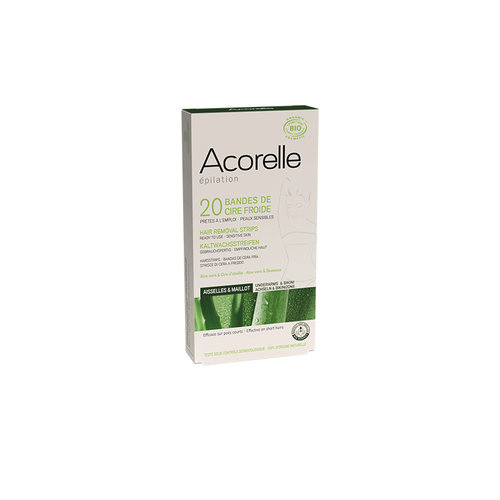 Acorelle Organic Cold Wax Strips Oksels & Bikini Acorelle Organic Cold Wax Strips Oksels & Bikini