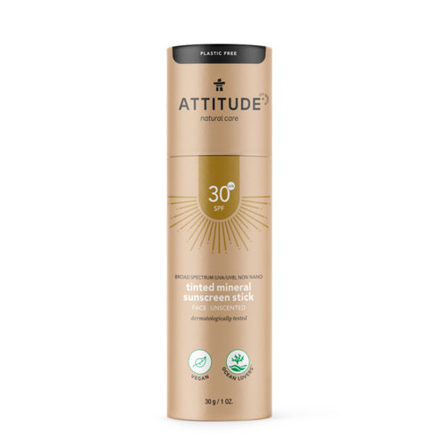 Attitude Tinted Mineral Sunscreen Stick Face - SPF30 Plasticvrij Attitude Tinted Mineral Sunscreen Stick Face - SPF30 Plasticvrij