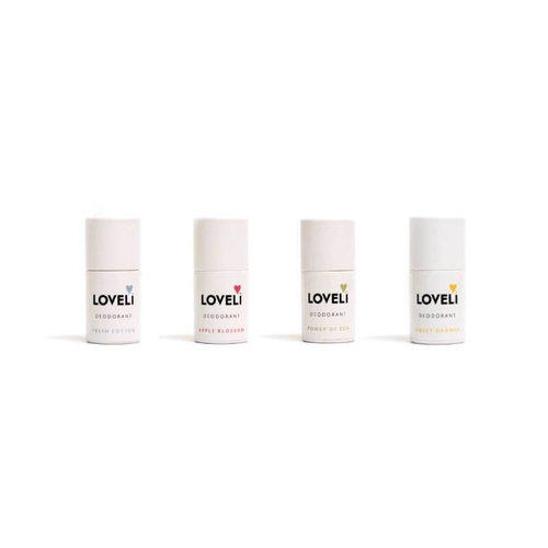 Loveli Set van 4 Mini Deodorants Loveli Set van 4 Mini Deodorants
