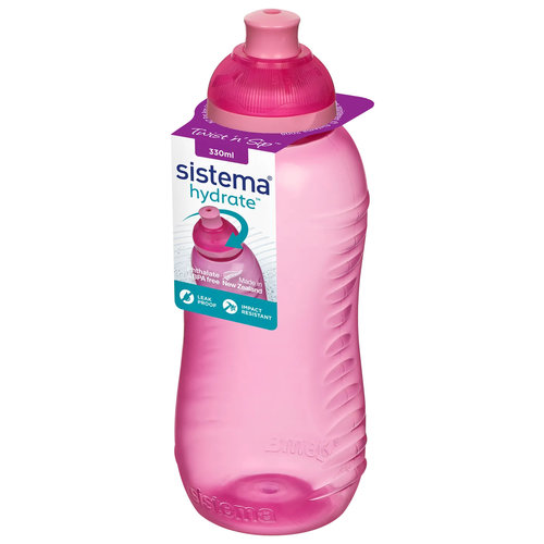 Sistema Drinkfles Twist 'n' Sip 330ml - Roze Sistema Drinkfles Twist 'n' Sip 330ml - Roze