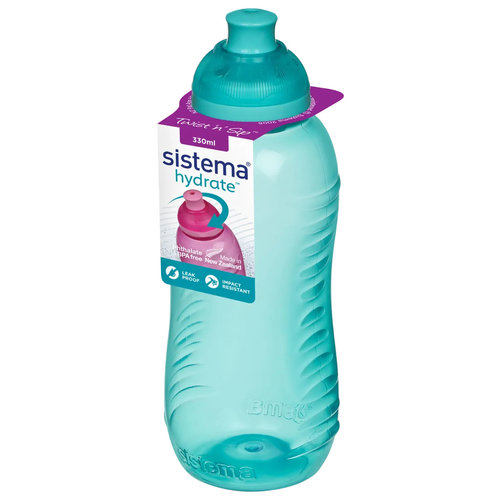 Sistema Drinkfles Twist 'n' Sip 330ml - Teal Sistema Drinkfles Twist 'n' Sip 330ml - Teal
