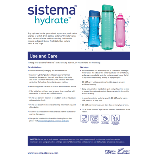 Sistema Drink Bottle Twist 'n' Sip 330ml - Blue