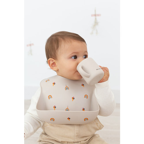 The Cotton Cloud Silicone Bib - Rainbow