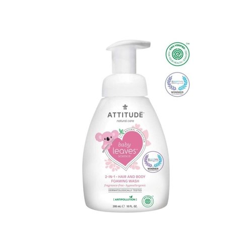 Attitude Baby Leaves 2-in-1 Hair and Body Foaming Wash Geurvrij