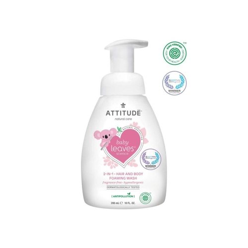 Attitude Baby Leaves 2-in-1 Hair and Body Foaming Wash Geurvrij Attitude Baby Leaves 2-in-1 Hair and Body Foaming Wash Geurvrij