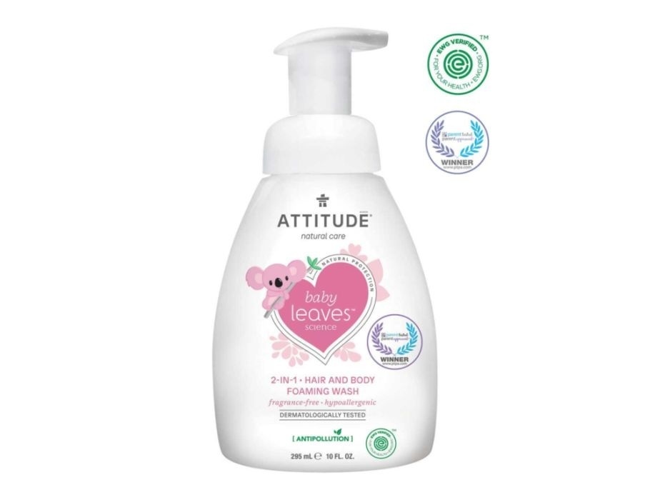 Attitude Baby Leaves 2 in 1 Hair and Body Foaming Wash Geurvrij