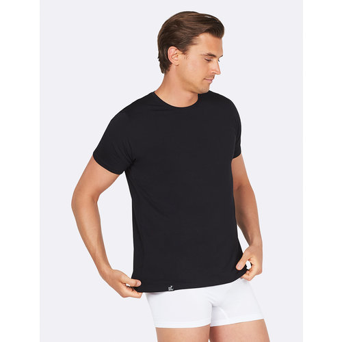 Boody Bamboo Herren T-Shirt Rundhalsausschnitt - Schwarz