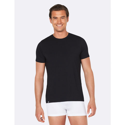 Boody Bamboo Herren T-Shirt Rundhalsausschnitt - Schwarz