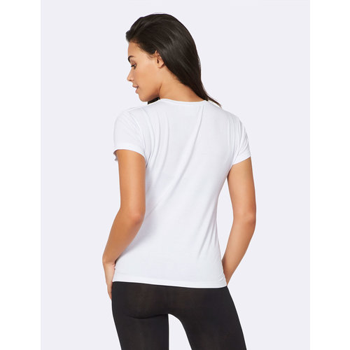 Boody Bamboo Damen T-Shirt Rundhalsausschnitt - Weiß