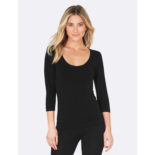 Boody Bamboo Top Three Quarter Sleeve - Black Boody Bamboo Top Three Quarter Sleeve - Black