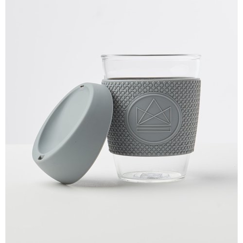 Neon Kactus Glass Coffee Cup 340ml - Grey