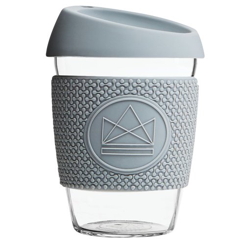 Neon Kactus Glazen Koffiebeker 340ml - Grijs Neon Kactus Glazen Koffiebeker 340ml - Grijs