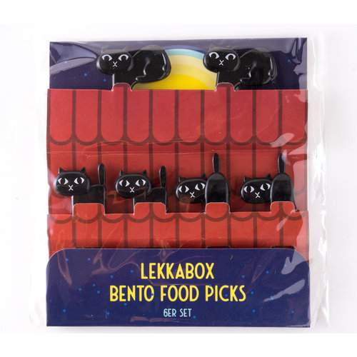 Lekkabox Bento Voedselprikkers - Zwarte Kat